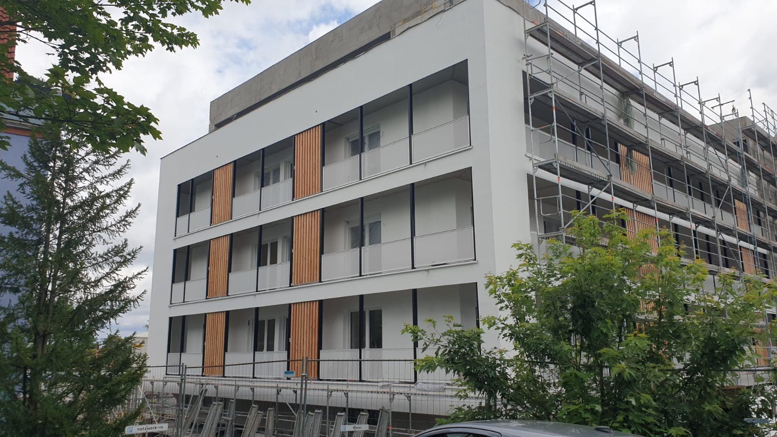 Fassade des Wohngebäudes an der Druseltalstraße in Kassel